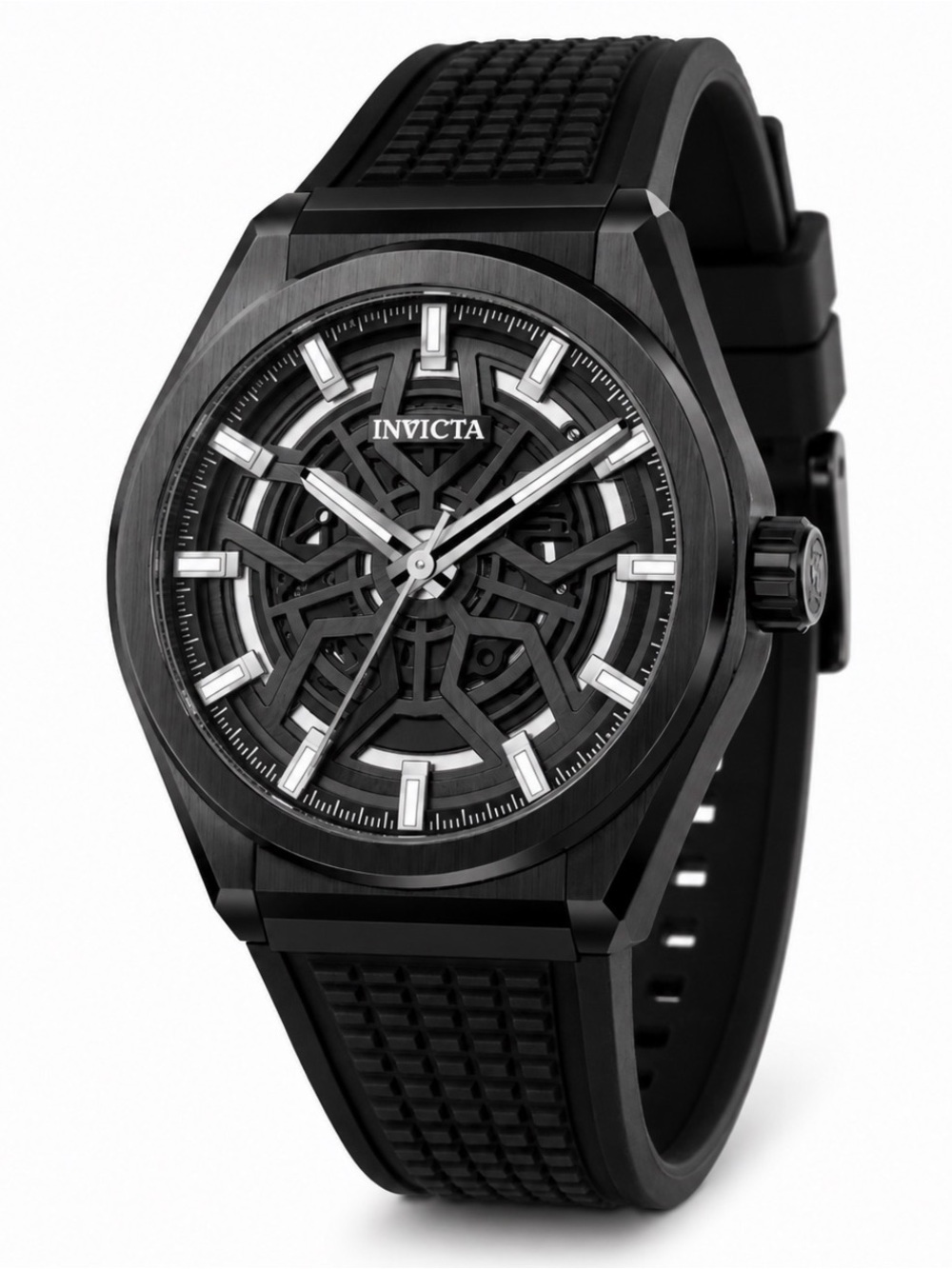 NWT Invicta Speedway Rim Men's 46mm Black Skeleton Dial Watch 70057 Quartz